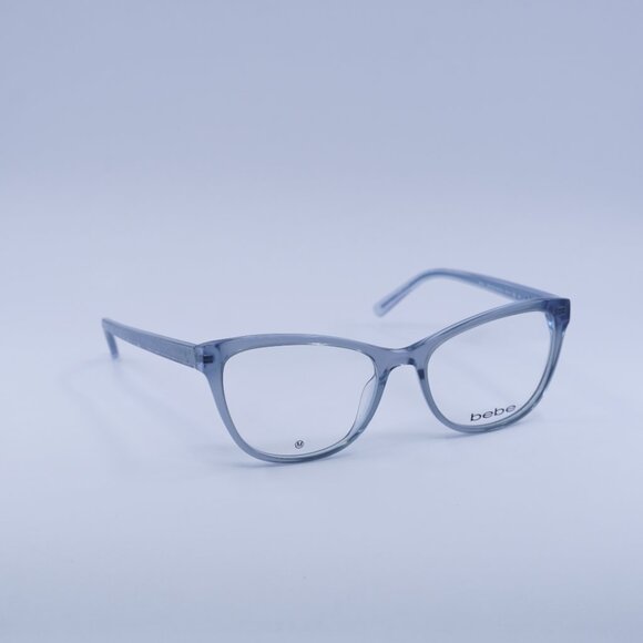 Bebe BB5211 400 Eyeglasses Blue Transparent Cat Eye 55mm Frame - Picture 1 of 12